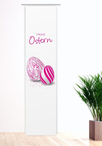 Ostereier auf Schiebevorhang